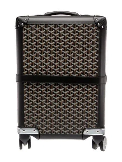 Pre-owned Goyard Ine Bourget Pm In Brown