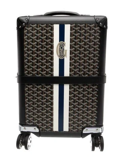 Pre-owned Goyard Ine Bourget Trolley Pm In Brown