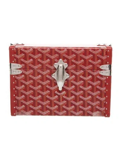 Pre-owned Goyard Ine Cassette Trunk In Red
