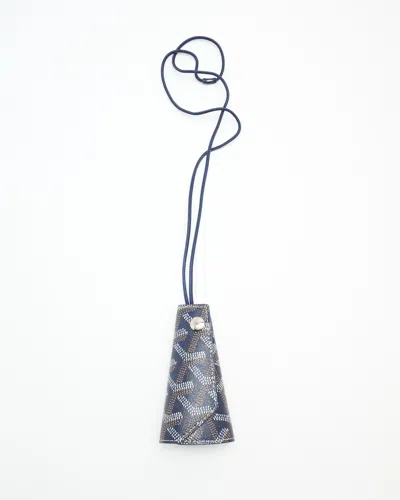 Pre-owned Goyard Ine Chambellan Bag Charm In Navy