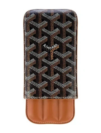 Pre-owned Goyard Ine Churchill 3 Cigar Case In Multi