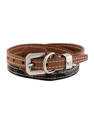 Pre-owned Goyard Ine Edmond Wrap Bracelet In Black