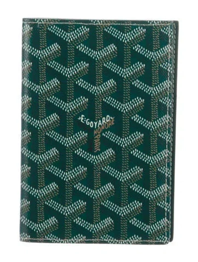 Pre-owned Goyard Ine Leather Wallet In Green