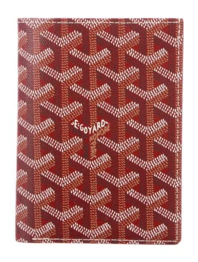 Pre-owned Goyard Ine Leather Wallet In Red