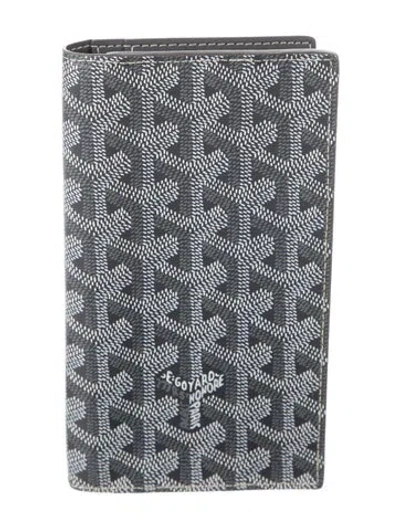 Pre-owned Goyard Ine Leather Wallet W/ Tags In Gray
