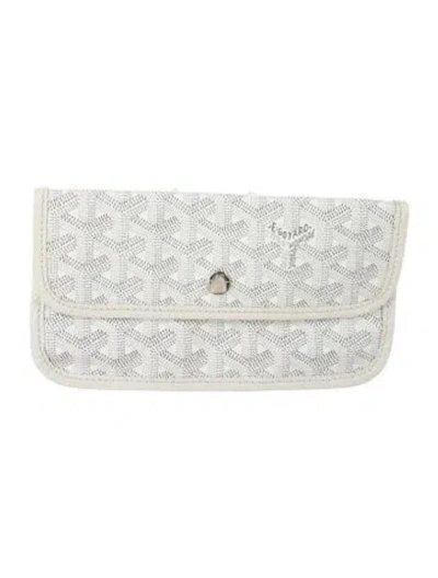 Pre-owned Goyard Ine Leather Wallet In White