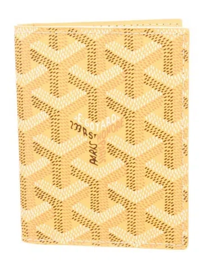 Pre-owned Goyard Ine Leather Wallet In Yellow