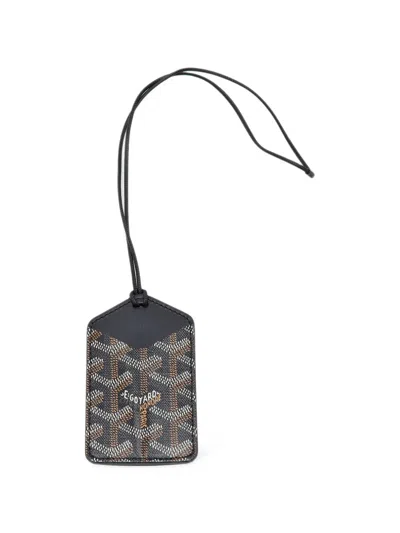 Pre-owned Goyard Ine Luggage Tag In Black