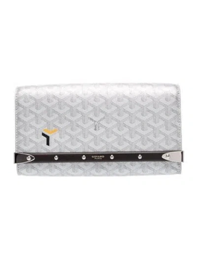 Pre-owned Goyard Ine Monte Carlo Bois In Silver