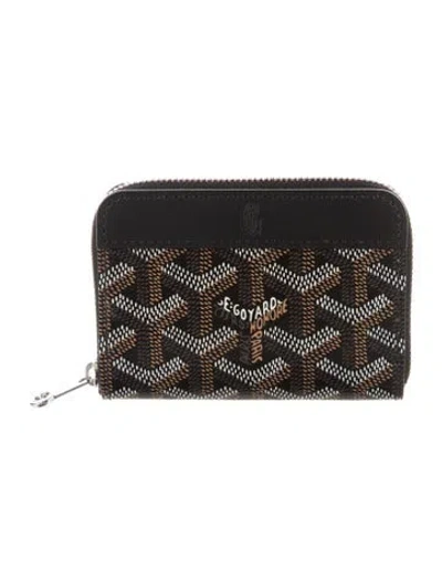 Pre-owned Goyard Ine Patent Leather Wallet In Brown