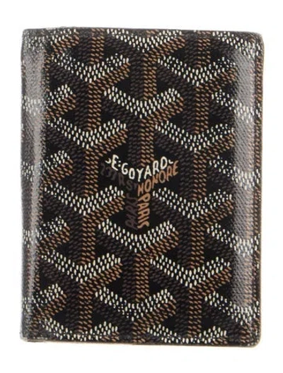 Pre-owned Goyard Ine Patterned Bifold Wallet In Black