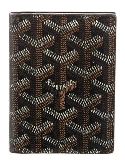 Pre-owned Goyard Ine Patterned Bifold Wallet In Brown