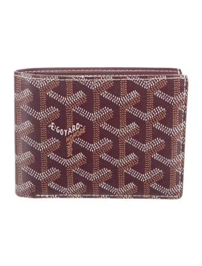Pre-owned Goyard Ine Patterned Bifold Wallet In Brown