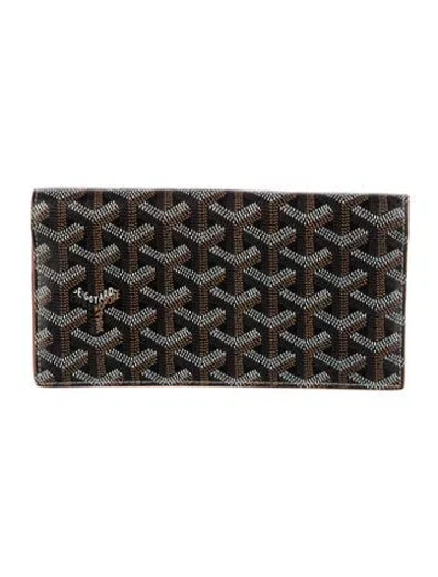 Pre-owned Goyard Ine Patterned Continental Wallet In Brown