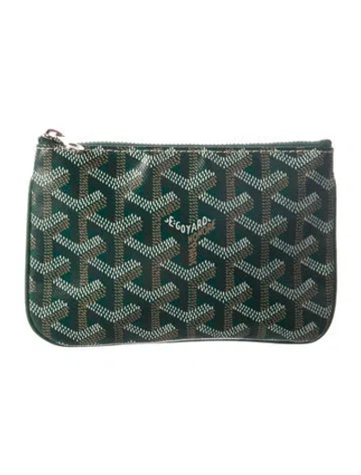 Pre-owned Goyard Ine Pm Senat Pouch In Green