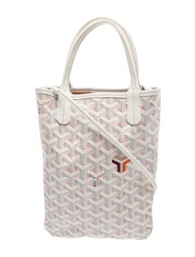Pre-owned Goyard Ine Poitiers Claire Voie In White