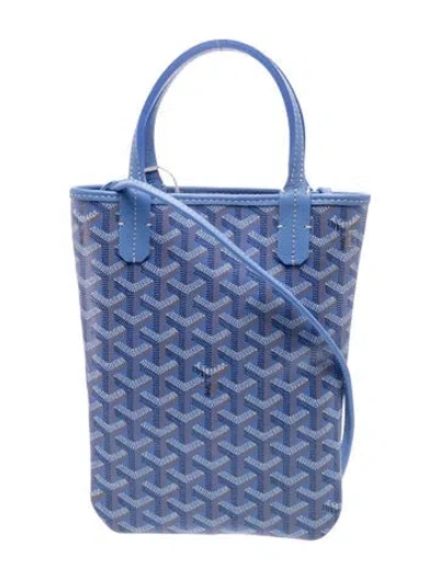 Pre-owned Goyard Ine Poitiers Pm 2025 In Blue