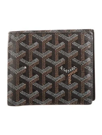 Pre-owned Goyard Ine Printed Bifold Wallet In Black
