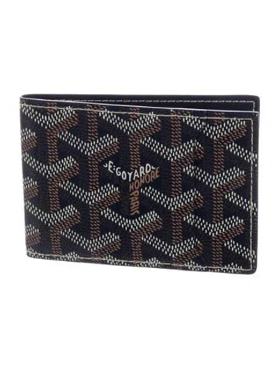 Pre-owned Goyard Ine Printed Bifold Wallet In Blue