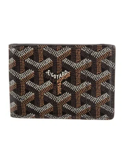 Pre-owned Goyard Ine Printed Bifold Wallet In Brown