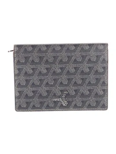 Pre-owned Goyard Ine Printed Bifold Wallet In Grey