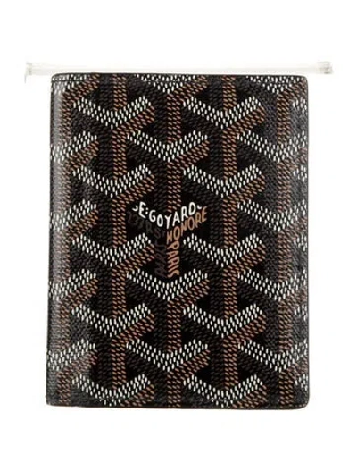 Pre-owned Goyard Ine Printed Card Holder In Black