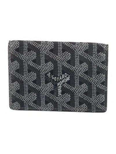 Pre-owned Goyard Ine Printed Card Holder In Gray