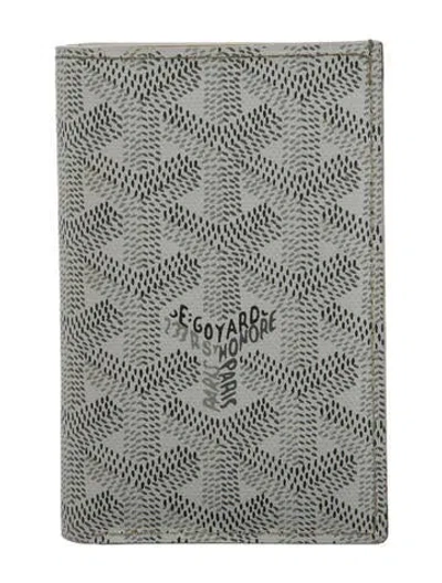Pre-owned Goyard Ine Printed Card Holder In White