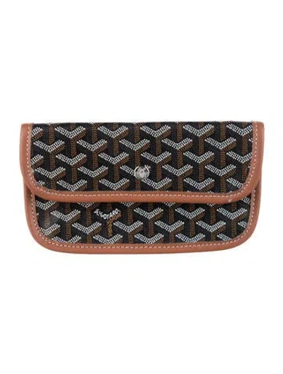 Pre-owned Goyard Ine Printed Pouch In Brown