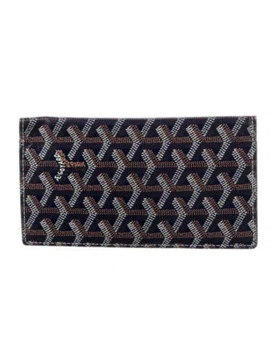 Pre-owned Goyard Ine Printed Wallet In Black