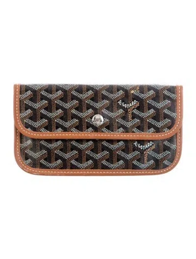 Pre-owned Goyard Ine Printed Wallet In Black