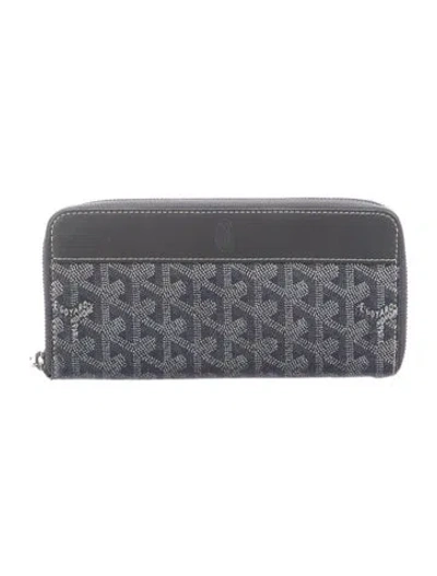 Pre-owned Goyard Ine Printed Wallet In Gray