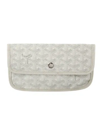 Pre-owned Goyard Ine Printed Wallet In White