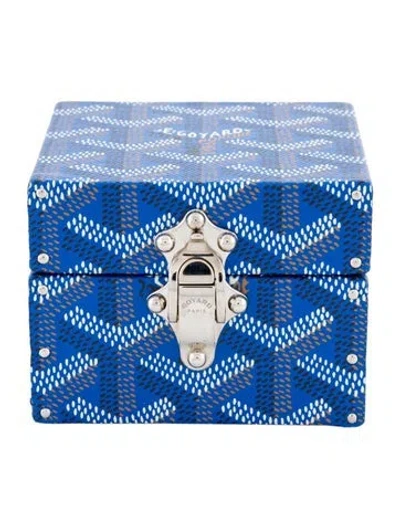 Pre-owned Goyard Ine Regence Mini Ring Trunk In Blue