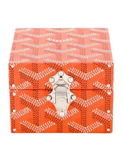 Pre-owned Goyard Ine Regence Mini Ring Trunk In Orange
