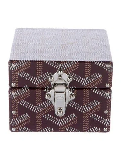 Pre-owned Goyard Ine Regence Mini Ring Trunk In Purple
