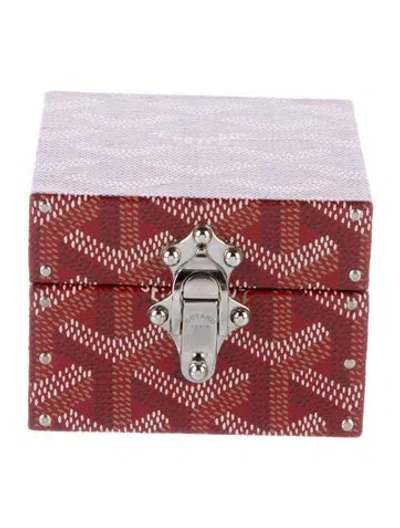 Pre-owned Goyard Ine Regence Mini Ring Trunk In Red