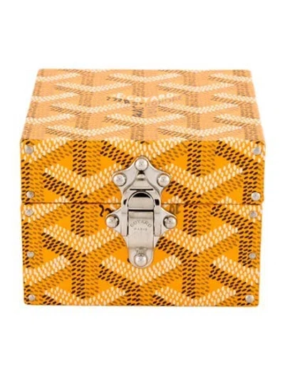 Pre-owned Goyard Ine Regence Mini Ring Trunk In Yellow