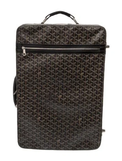 Pre-owned Goyard Ine Rolling Pm Trolley Luggage In Black