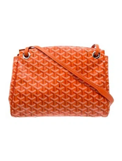 Pre-owned Goyard Ine Rouette Souple Pm In Orange
