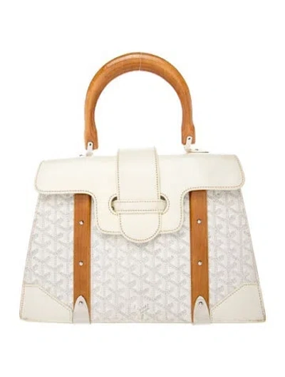 Pre-owned Goyard Ine Saigon Mm Vintage In White