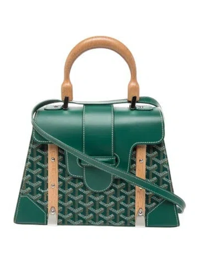 Pre-owned Goyard Ine Saigon Pm In Green