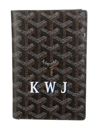 Pre-owned Goyard Ine Saint Augustine Passport Holder In Black