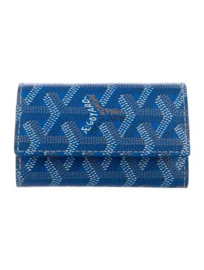 Pre-owned Goyard Ine Saint Michel Key Holder In Blue