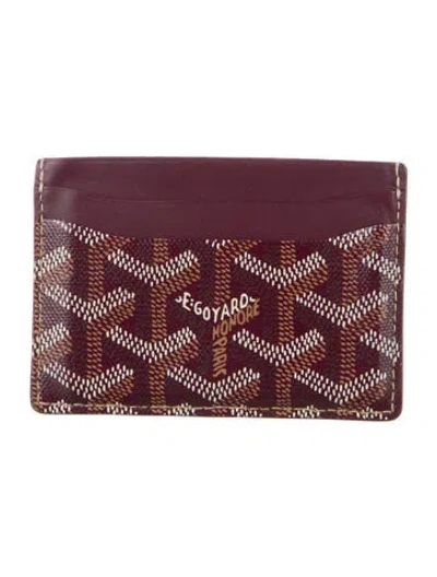 Pre-owned Goyard Ine Saint Sulpice Card Holder Ine Card Holder In Burgundy