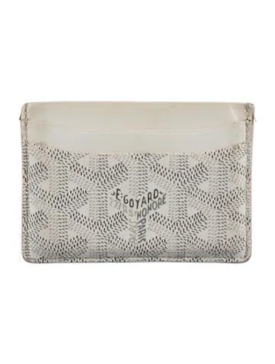 Pre-owned Goyard Ine Saint Sulpice Card Holder Ine Card Holder In White
