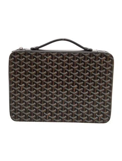 Pre-owned Goyard Ine Senat Mm Clutch Bag In Black