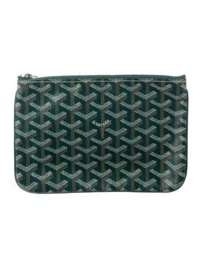 Pre-owned Goyard Ine Senat Pm In Green