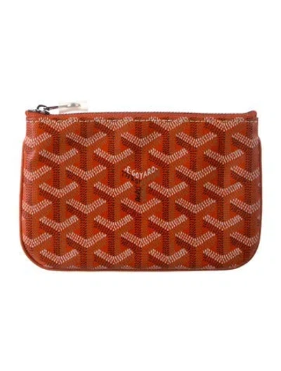 Pre-owned Goyard Ine Senat Pochette Pm In Orange