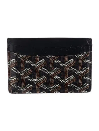 Pre-owned Goyard Ine St. Sulpice Ine Card Holder In Black